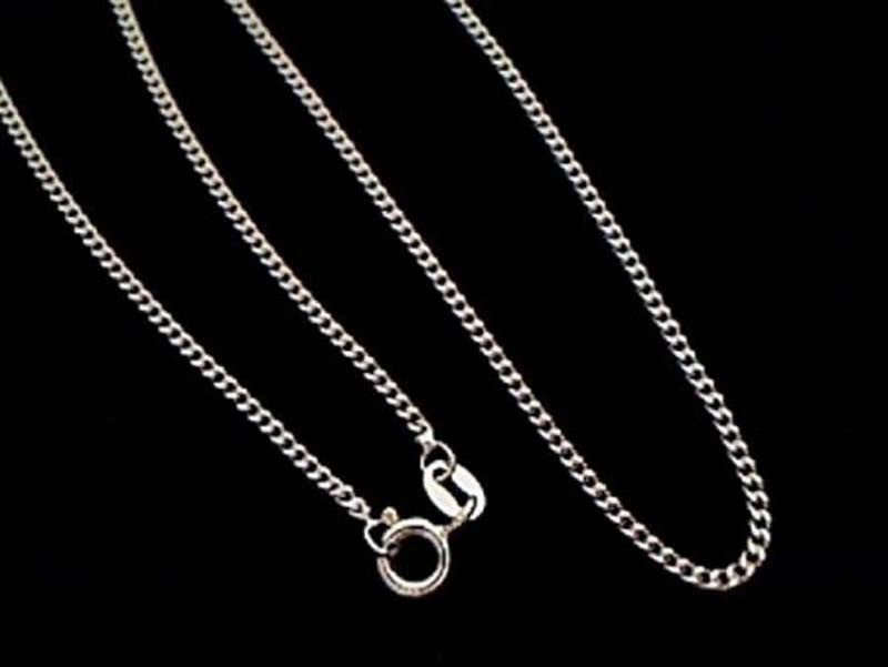 Expressive Touch 16" Medium Gauge Sterling Silver Curb Link Chain