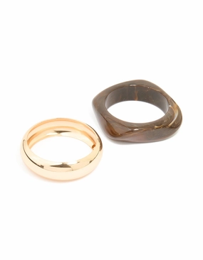 Acrylic & Metal Bangles 2-Pack Highly Anticipated Mystical Narrative