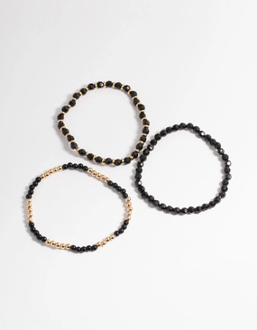 Gold Multi Bead Bracelet Pack Unexpected Twist Extensive Mixes