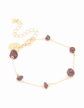 Gold Plated Multicoloured Medium Semi Precious Stone Chip Bracelet Satisfaction guaranteed Engaging Quality