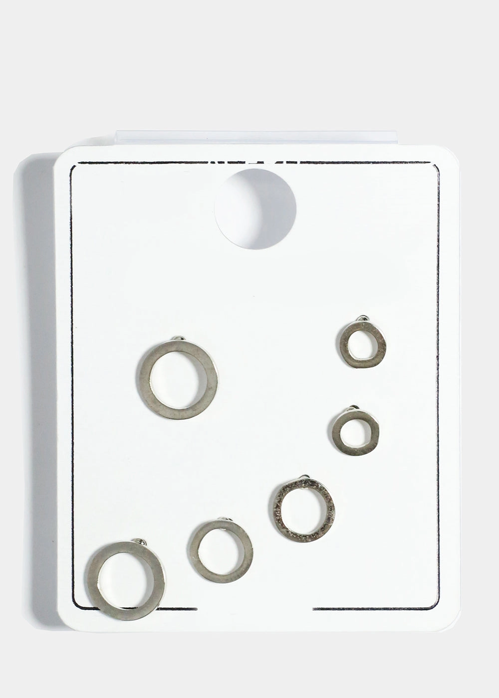Silhouetted Shine 3-Pair Studs Earrings
