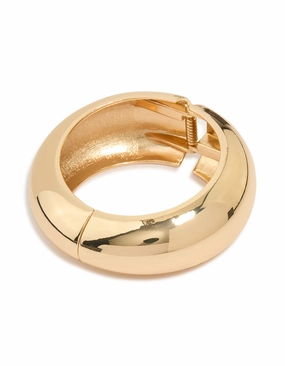 Good Fortune Perfect Match Gold Chunky Round Bangle