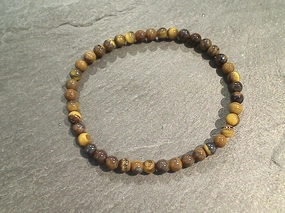 Smooth Lines Golden Tiger's Eye 4MM Stretch Bracelet