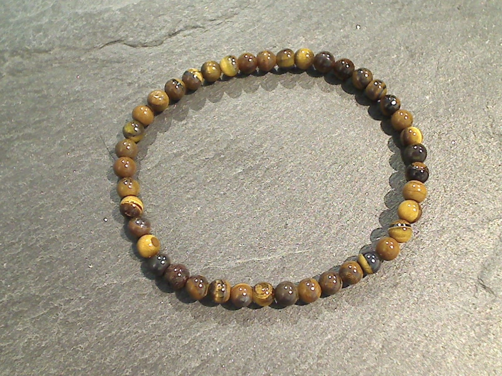 Smooth Lines Golden Tiger's Eye 4MM Stretch Bracelet