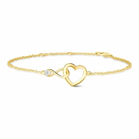 Best Amalgamations Style Development Interlocking Hearts Diamond Accent Infinity Bracelet