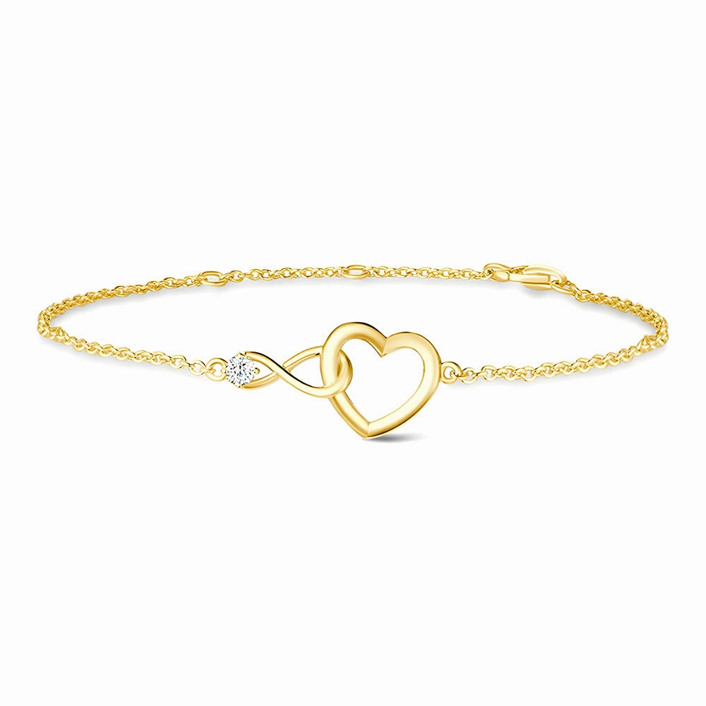 Best Amalgamations Style Development Interlocking Hearts Diamond Accent Infinity Bracelet