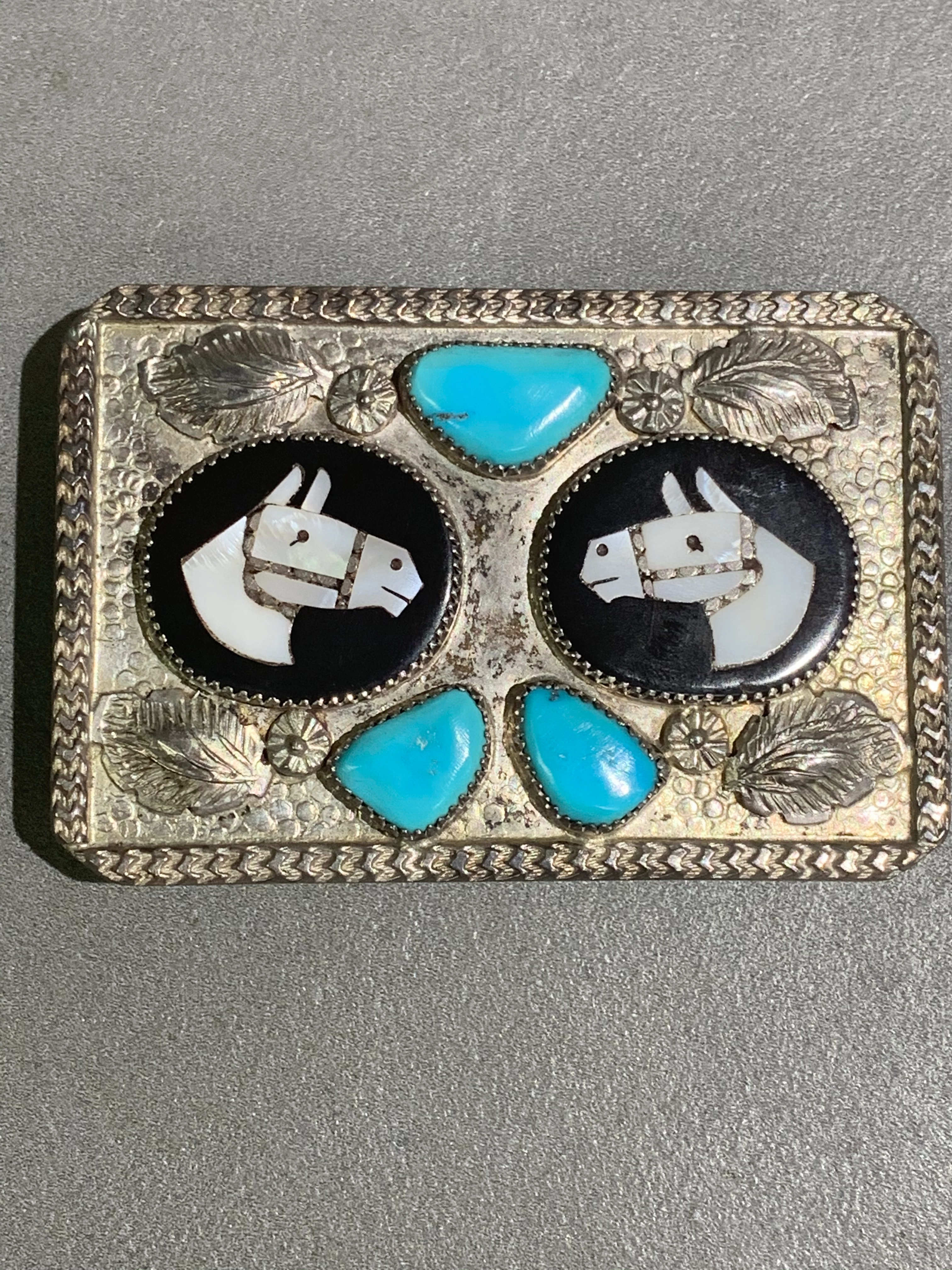 Isabel Simplicio Zuni Sterling Turquoise Bridle Buckle Iconic Style Sleek Shine