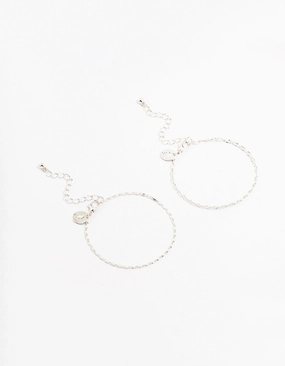 Positive Encounter Silver Tab & Cable Bracelets 2-Pack