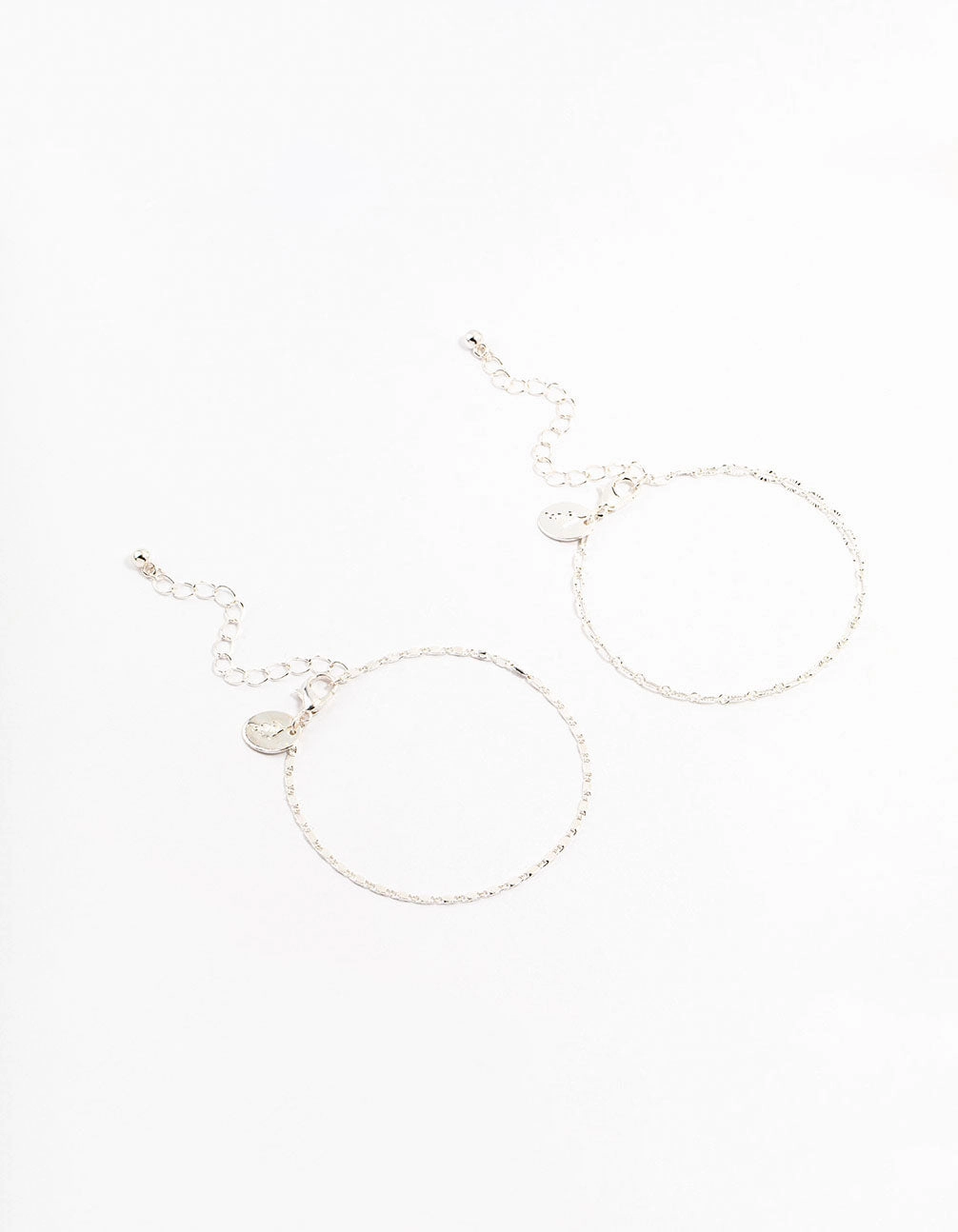 Positive Encounter Silver Tab & Cable Bracelets 2-Pack