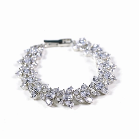 Progressive Style Making Process Crystal zircon flex bracelet (wristlet)