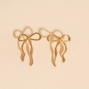 Jumbo Bow Stud Earrings Street Chic Bold Pop