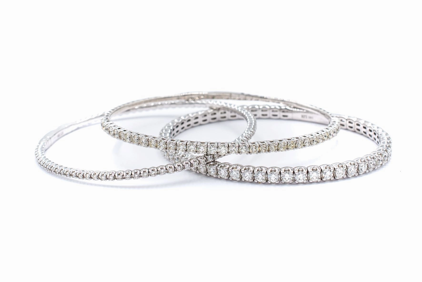 Distinctive Style Pieces Elegant Accent Flexible Diamond Tennis Bracelet