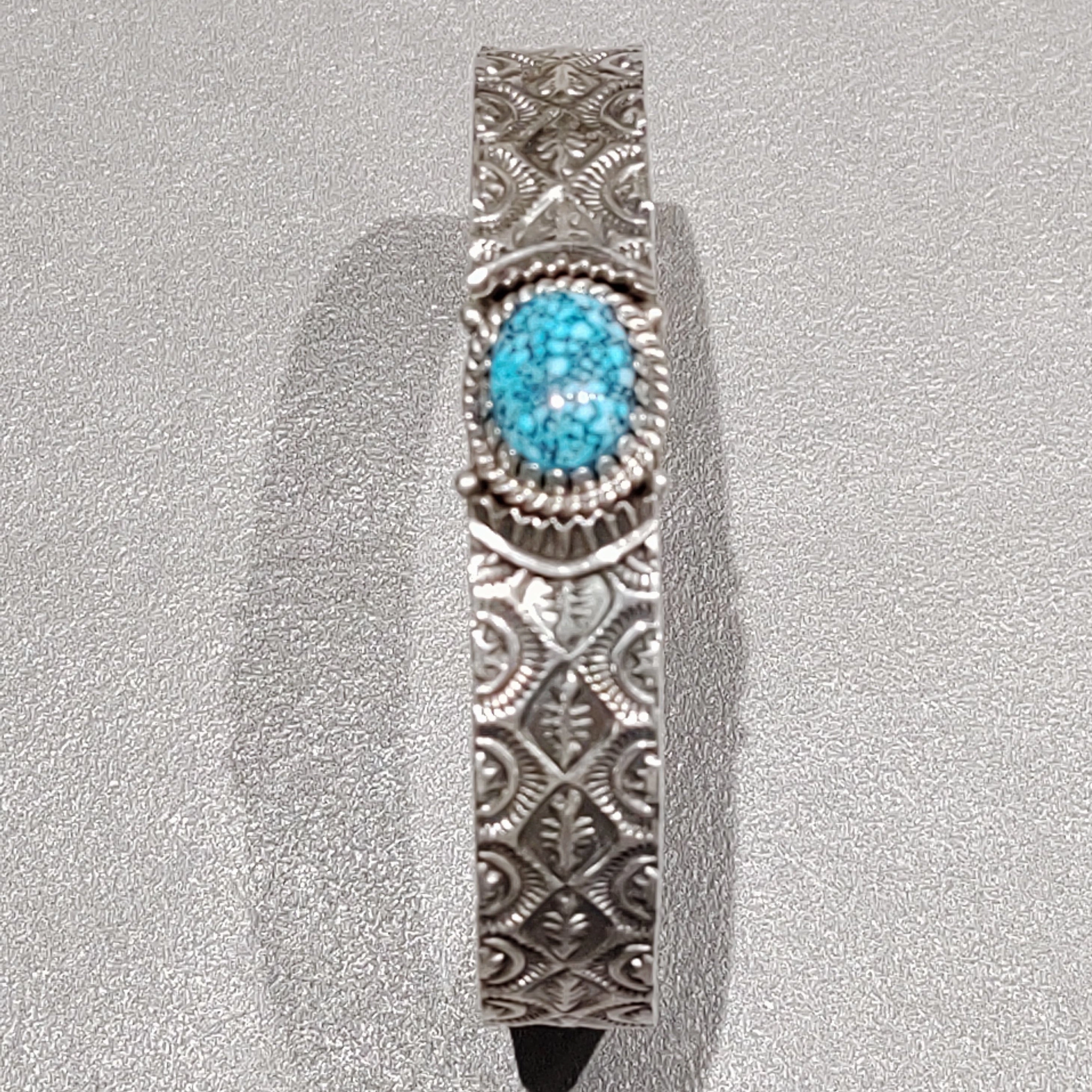 Kevin Ramone Kingman Sterling Silver Bracelet - Handmade Native American Subtle Beauty Modern Shape