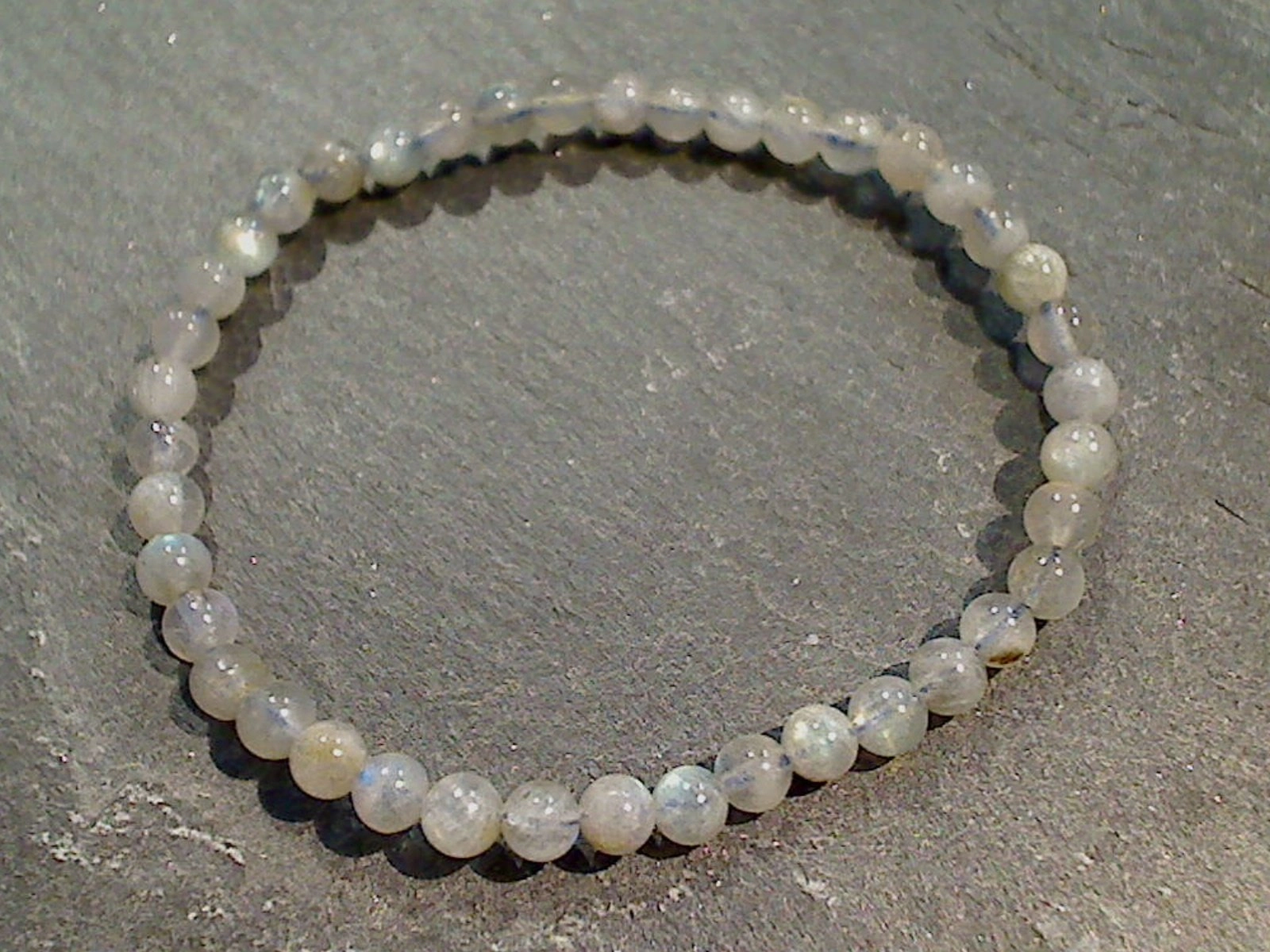 Shimmering Effect Labradorite 4MM Stretch Bracelet