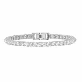 Modern Glow Charming Craft LADIES  BRACELET 1.00CT ROUND DIAMOND 14K WHITE GOLD
