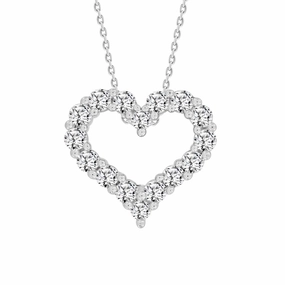 LADIES PENDANT WITH CHAIN 0.25CT ROUND DIAMOND 14K WHITE GOLD Chic Spark Birthday Present