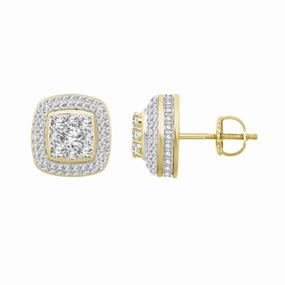 Timeless Shape Timeless Craftwork LADIES STUD EARRINGS 1.00CT ROUND DIAMOND 10K YELLOW GOLD