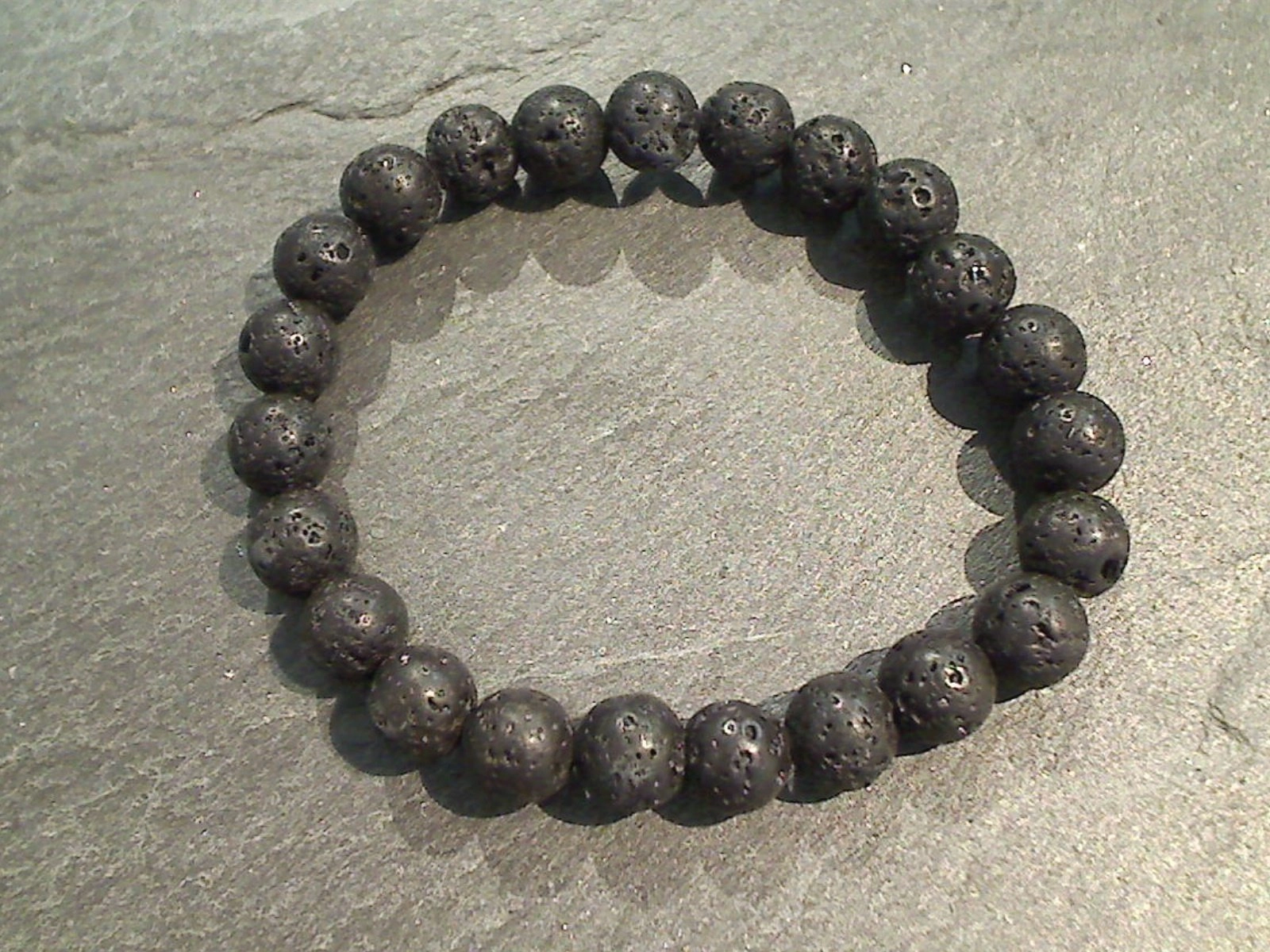 High Class Luxury Pieces Lava Rock 8MM Stretch Bracelet