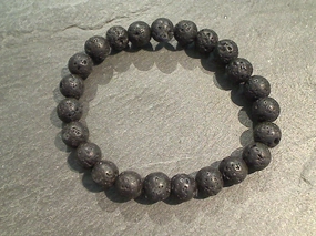 High Class Luxury Pieces Lava Rock 8MM Stretch Bracelet
