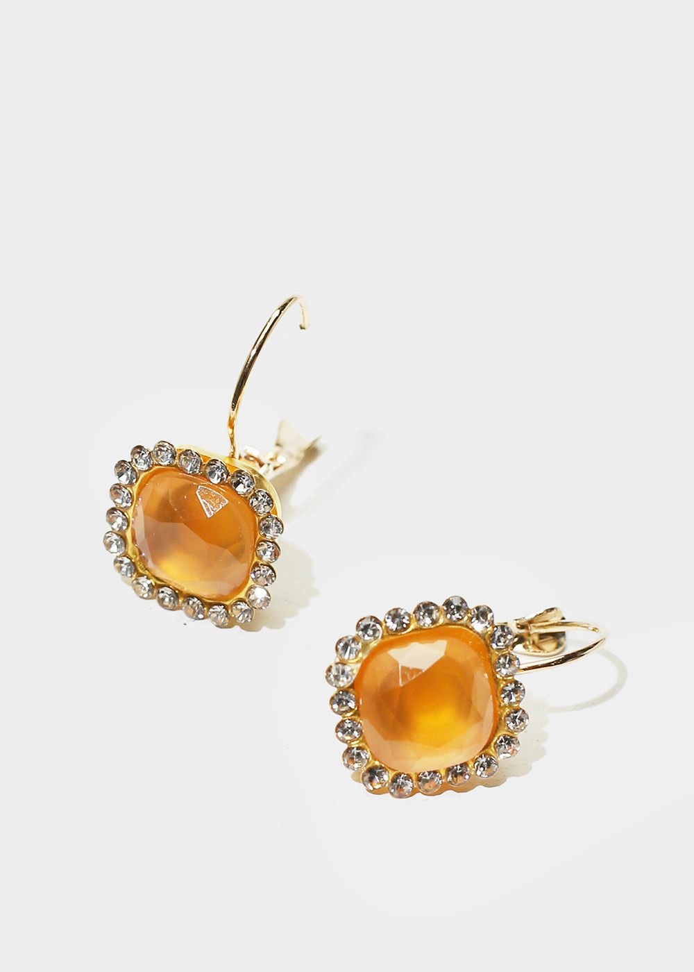 Square Gemstone Earrings Elegant Style Pieces Opulent Gem