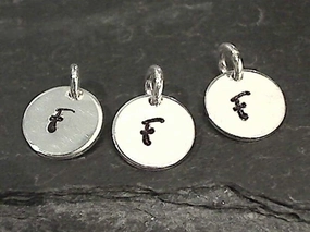 Letter F Charm, Sterling Silver Party Style Signature Piece
