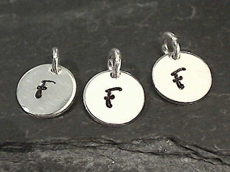 Letter F Charm, Sterling Silver Party Style Signature Piece