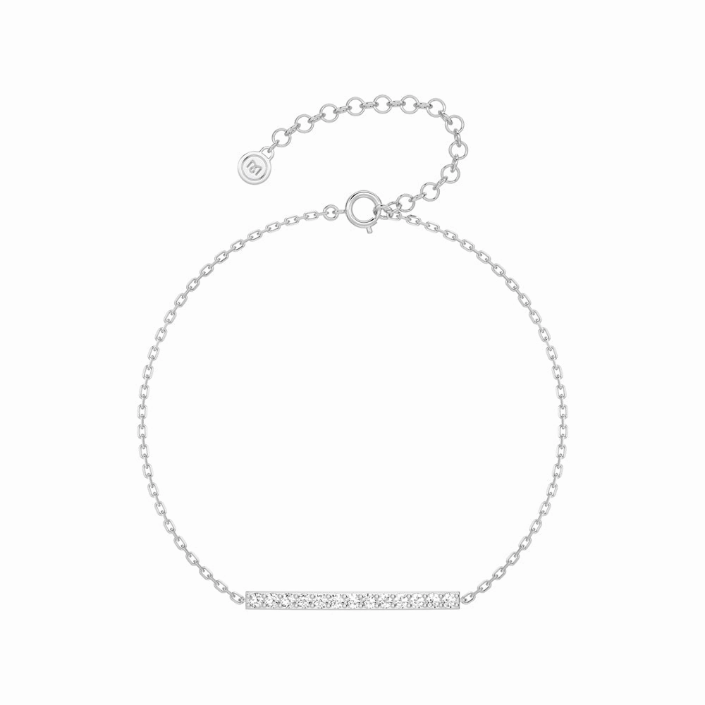 Perfectly Viewed Linear Lab Grown Diamond Bar Bracelet