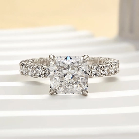 Louily Classic Square Princess Cut Engagement Ring For Women Durable Look