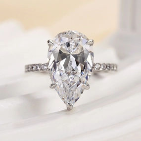 Superior Adornment Louily Excellent Pear Cut Engagement Ring