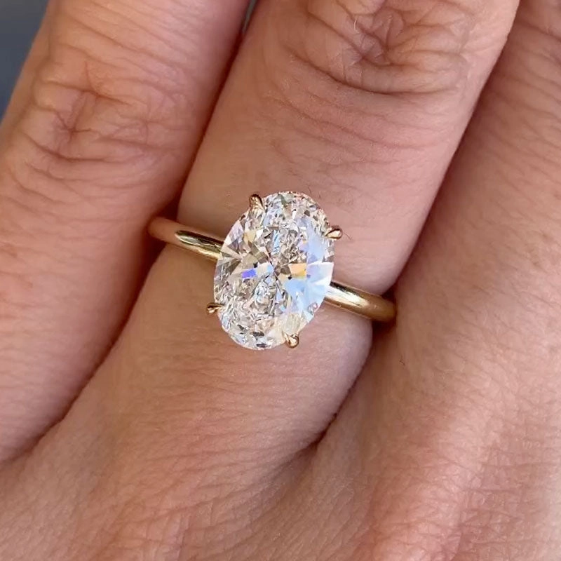 Vintage Insignia Vintage Mark Louily Exclusive Oval Cut Engagement Ring In Sterling Silver