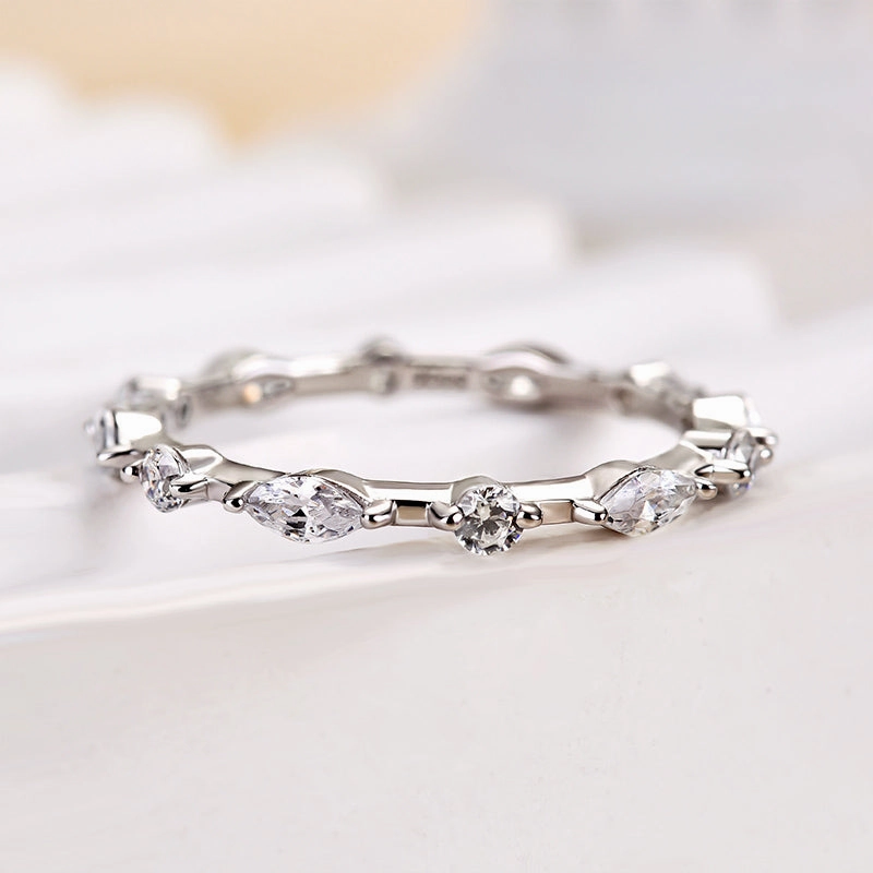 Modern Creation Louily Fashion Marquise & Round Cut Wedding Band