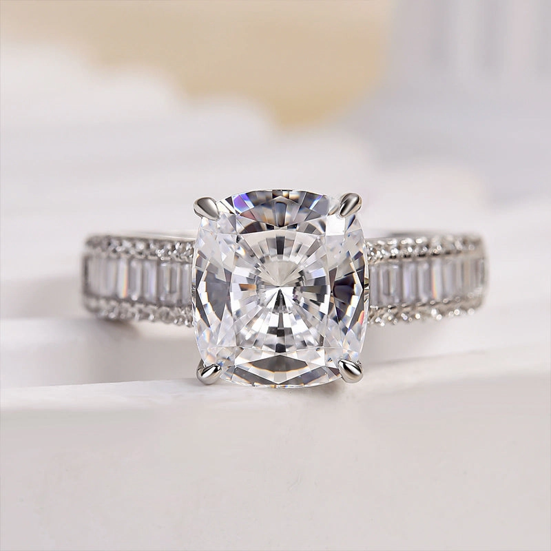 Louily Outstanding Cushion Cut Engagement Ring Budget Design Wonderful Ornament