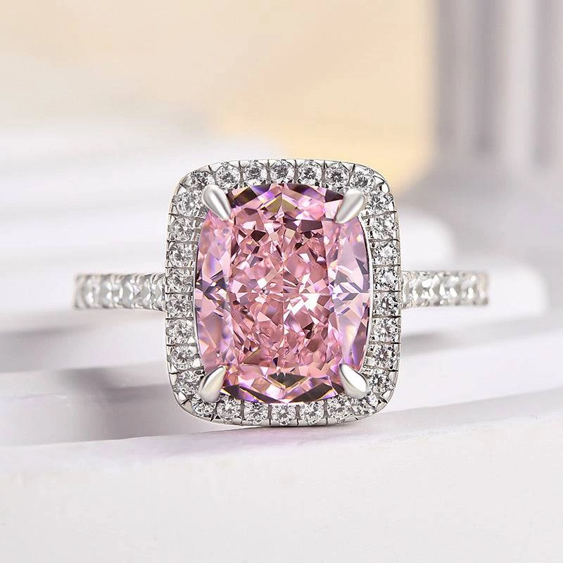 Artisan Piece Louily Precious Cushion Cut Pink Stone Engagement Ring