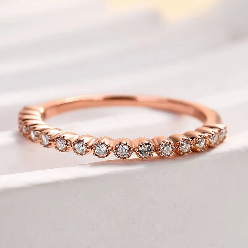 Louily Simplicity Women's Wedding Band In Sterling Silver Quality Ornament Value Expression