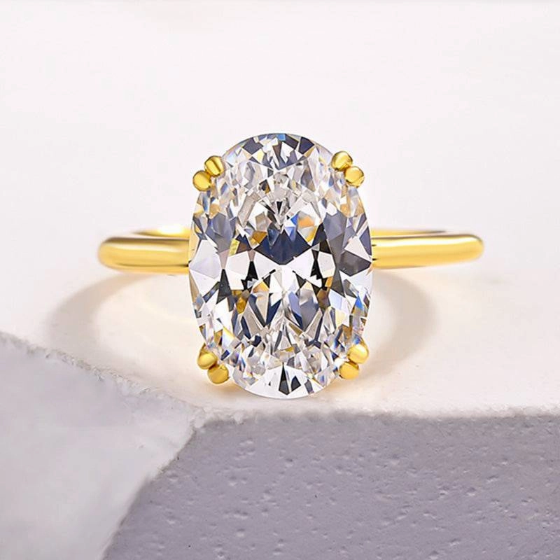 Louily Sparkle Oval Cut Engagement Ring In Sterling Silver highly recommended