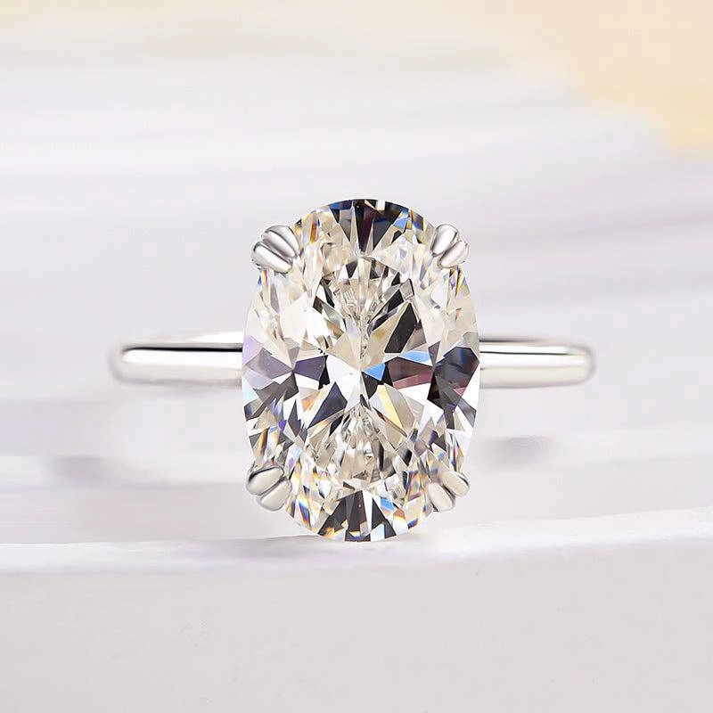 Louily Sparkle Oval Cut Engagement Ring In Sterling Silver generic product Fashion Flair