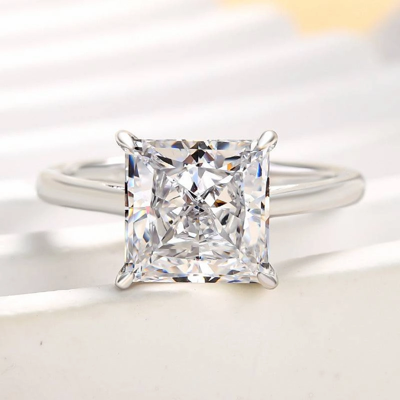 Personal Present Low-Cost Work Louily Stunning Square Princess Cut Engagement Ring