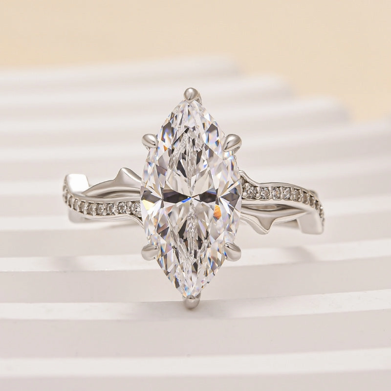Amazing Article Louily Unique Marquise Cut Twist Engagement Ring For Women