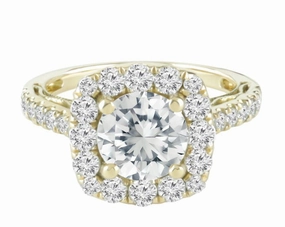 Trendy Expression 2.44 ctw GIA Certified Diamond Engagement Ring 18k Yellow Gold