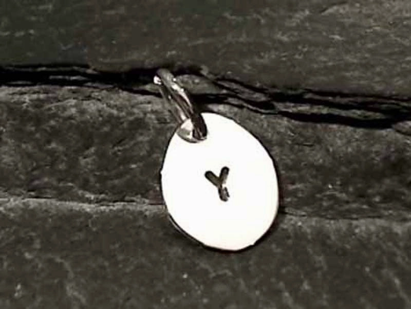 Sterling Silver Letter "Y" Charm Cultural Touch Elite Shape