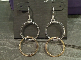 Vibrant Shine Look Sterling Silver, Gold Plated Earrings