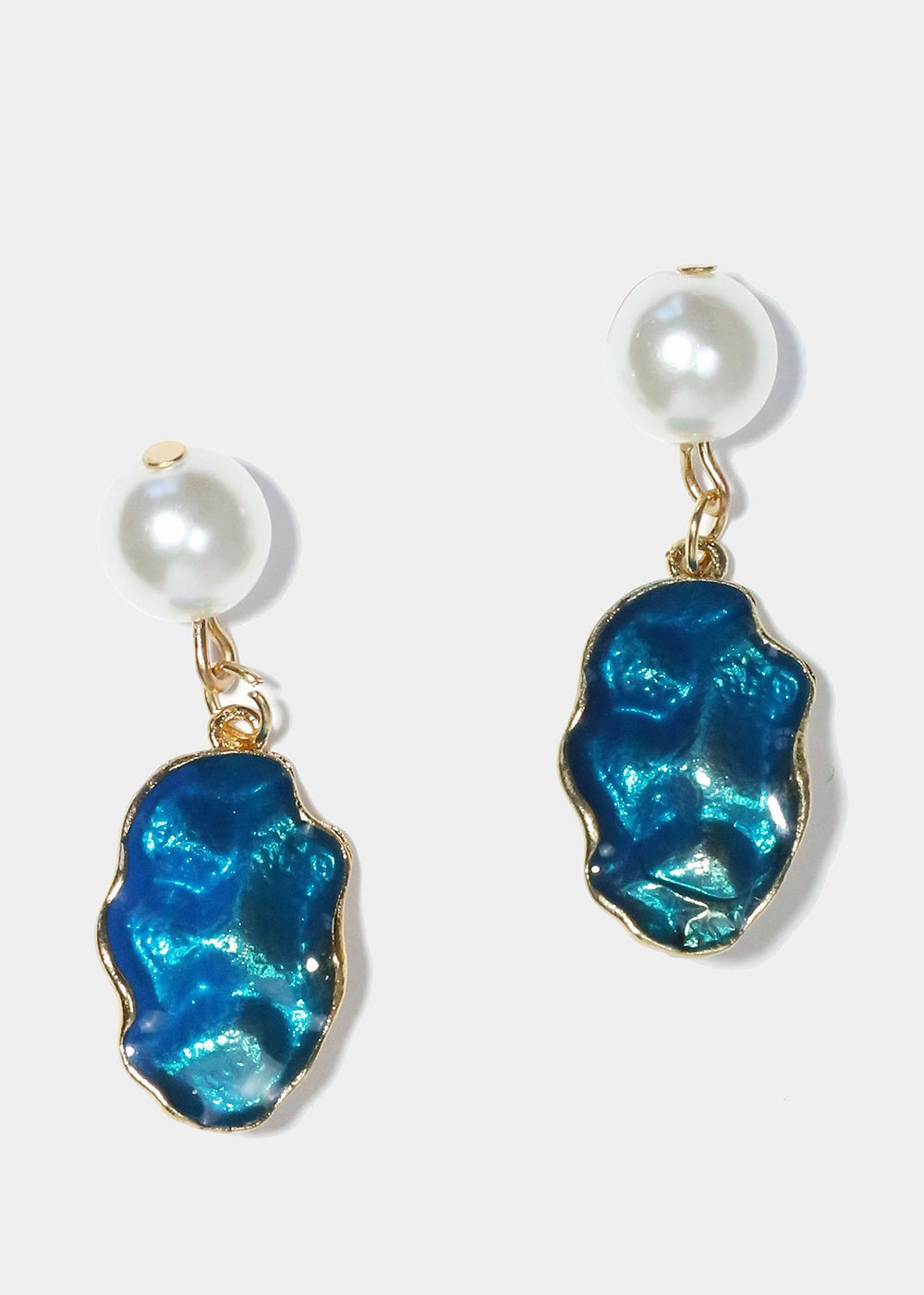 Timeless Trend Feminine Edge Pearl & Colorful Textured Dangle Earrings