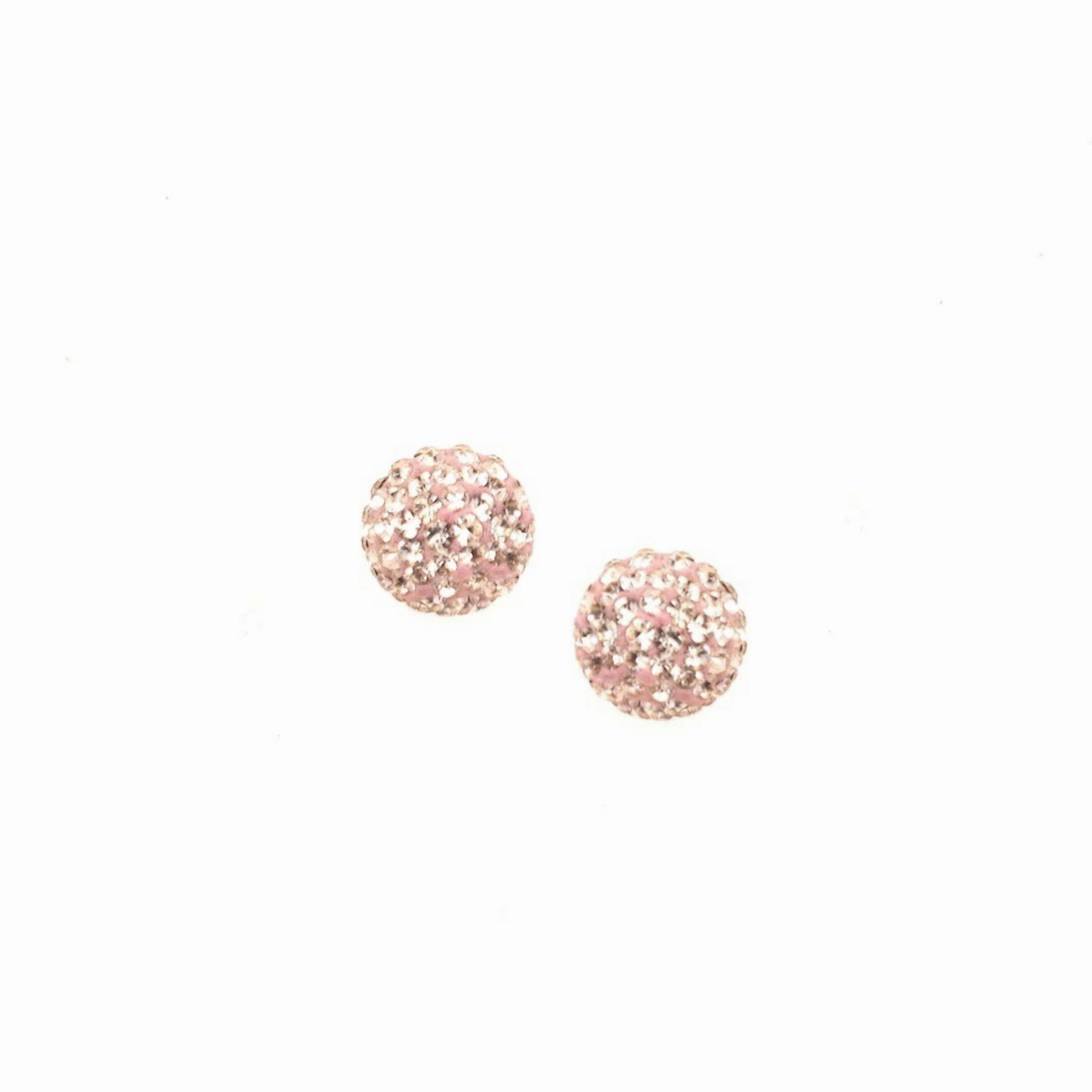 14k Gold Flat 10mm Champagne Shamballa Ball Screwback Earring Sophisticated Vibe Finest Craft