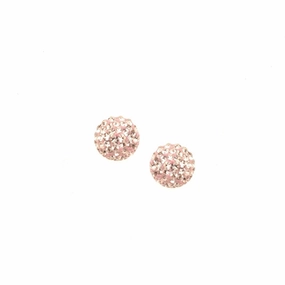 14k Gold Flat 10mm Champagne Shamballa Ball Screwback Earring Sophisticated Vibe Finest Craft