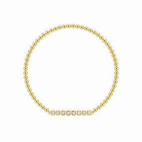 Beaded Chain Bracelet with Balanced Lab Grown Diamond Accents Familiar Sight vintage charm