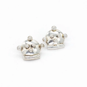 Sweet Touch Party Outfit Mike Bird Romero (Ohkay Owingeh) Sterling Silver Mudheads Earrings