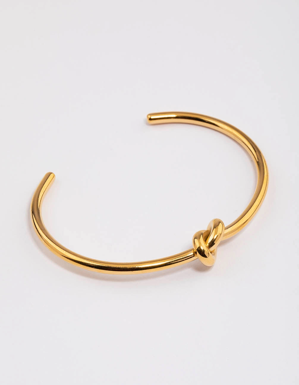 Tropical Touch Waterproof Gold Plated Stainless Steel Basic Knotted Wrist Cuff