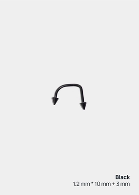 Sparkling Craft Miss A Body Jewelry - Spiked C-Shaped Barbell Monroe