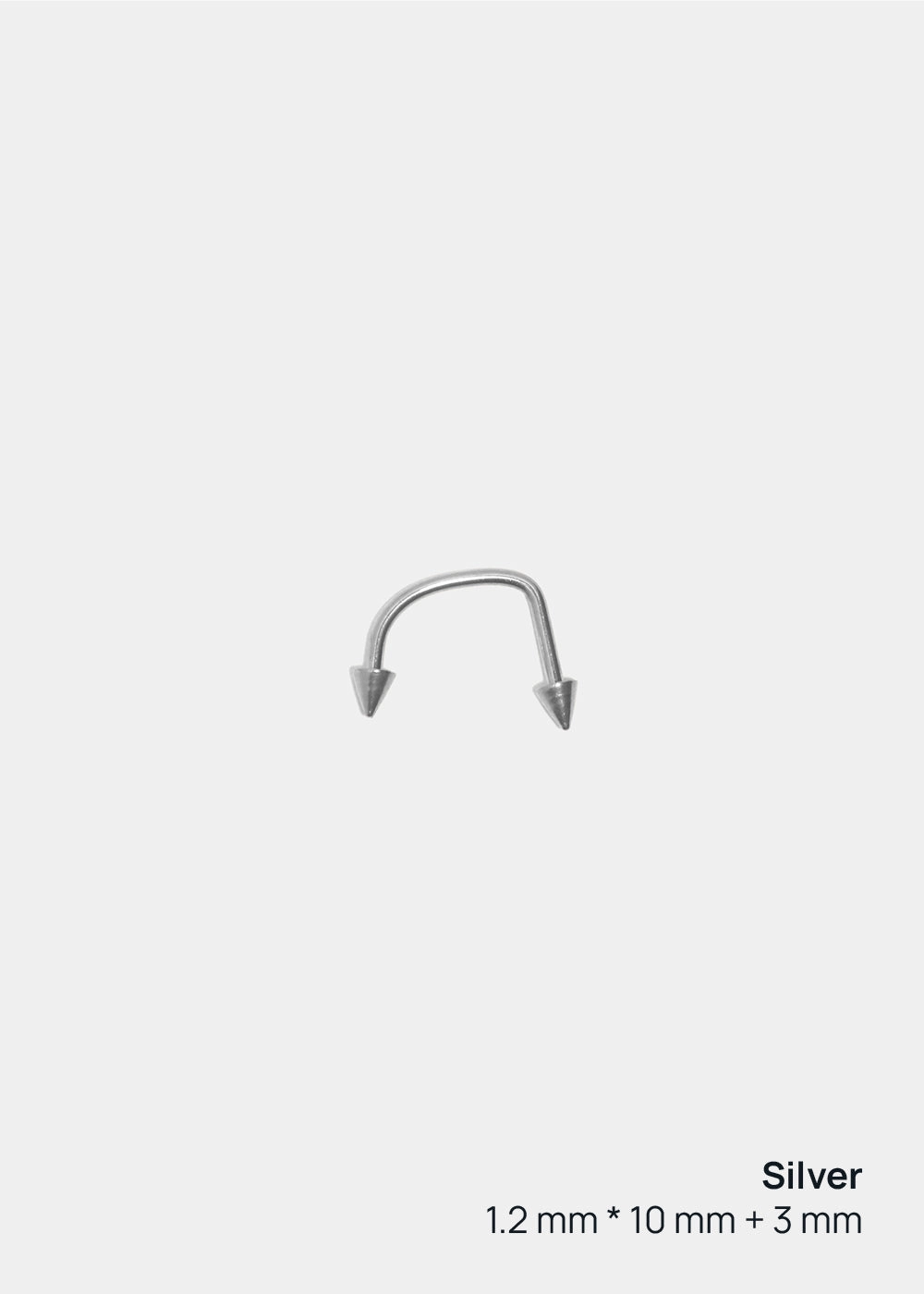 Miss A Body Jewelry - Spiked C-Shaped Barbell Monroe Trendy Detail