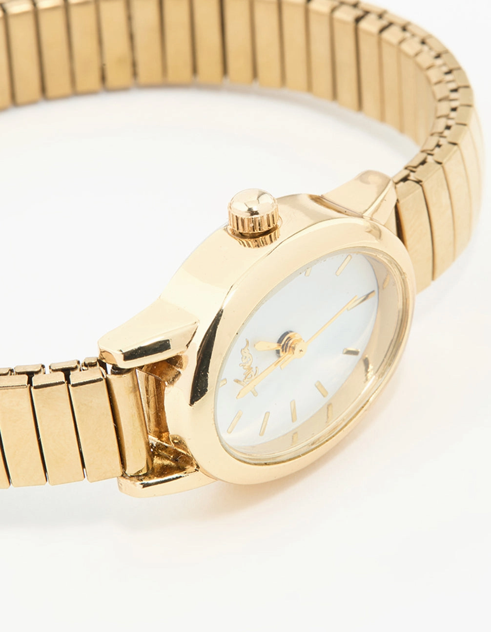 Gold Mini Oval Stretch Watch Evergreen Trend